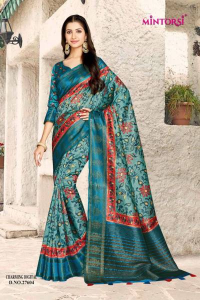 Charming By Mintorsi Fancy Banarasi Digital Printed Saree Collection